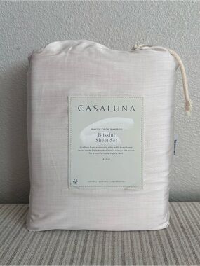 NWT King 400 Thread Count Rayon from Bamboo Sheet Set Natural - Casaluna
